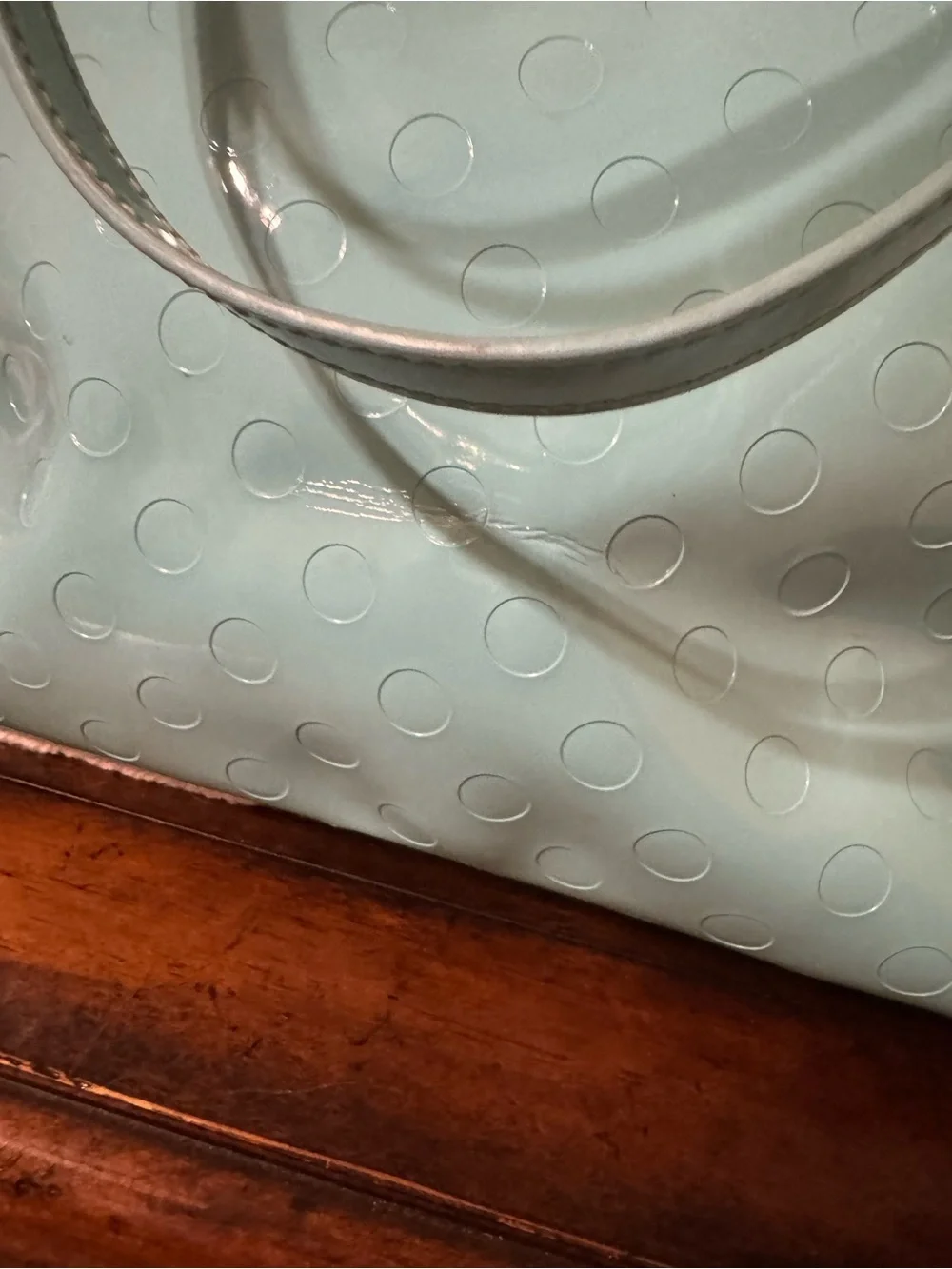 Kate Spade Patent Tote Bag in Light Teal - Elegant Everyday Carry